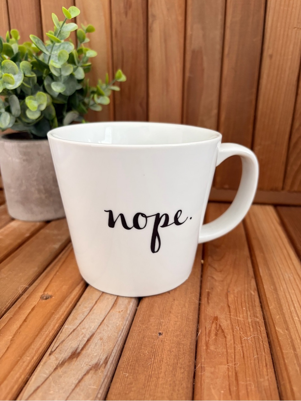 Sarcastic Coffee Mug “yup. nope” Minimalist White Coffee Cup, Office Humor